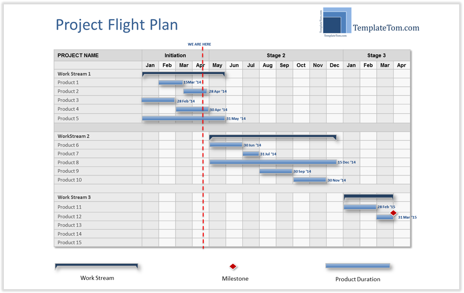Project Management Gantt Chart Template