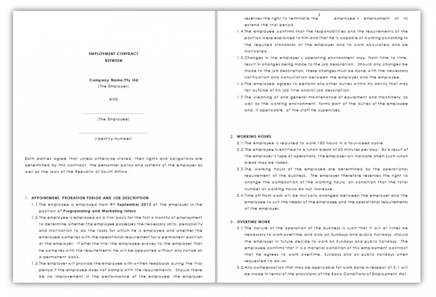 assignment agreement south africa